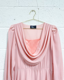 Vintage Ursula of Switzerland Pink Chiffon Dress (11/12)