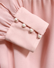 Vintage Ursula of Switzerland Pink Chiffon Dress (11/12)