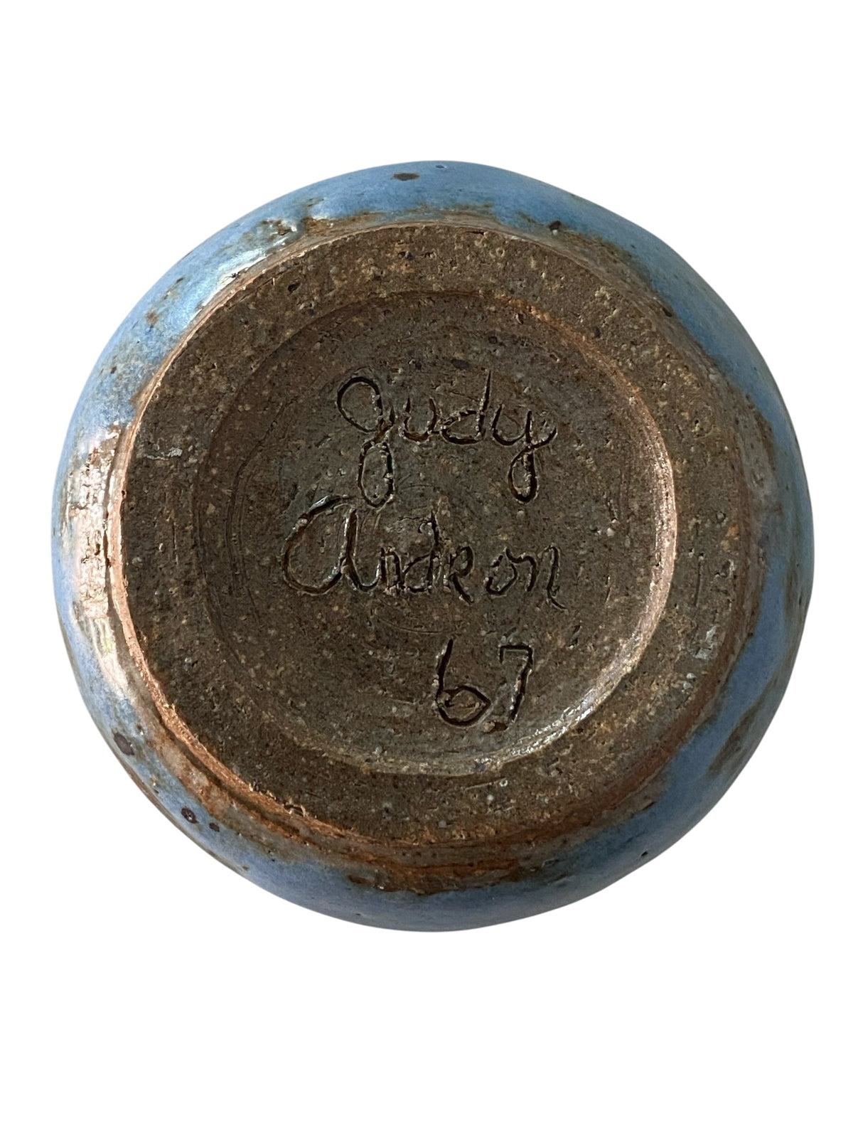 Small 1960s Cerulean Blue Studio Pottery