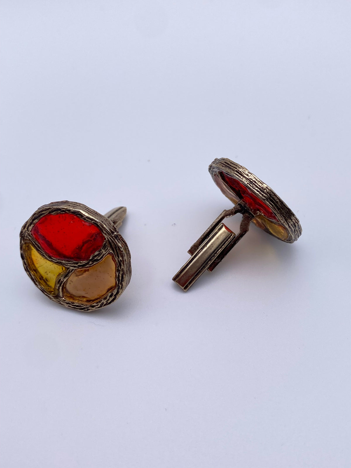 Modernist Stained Glass Resin Cufflinks