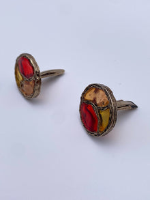 Modernist Stained Glass Resin Cufflinks