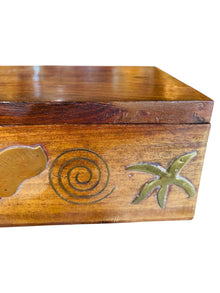 Solid Wood and Brass Star Fish Trinket Box