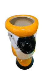 Orange Yellow Tiki Parrot Vase