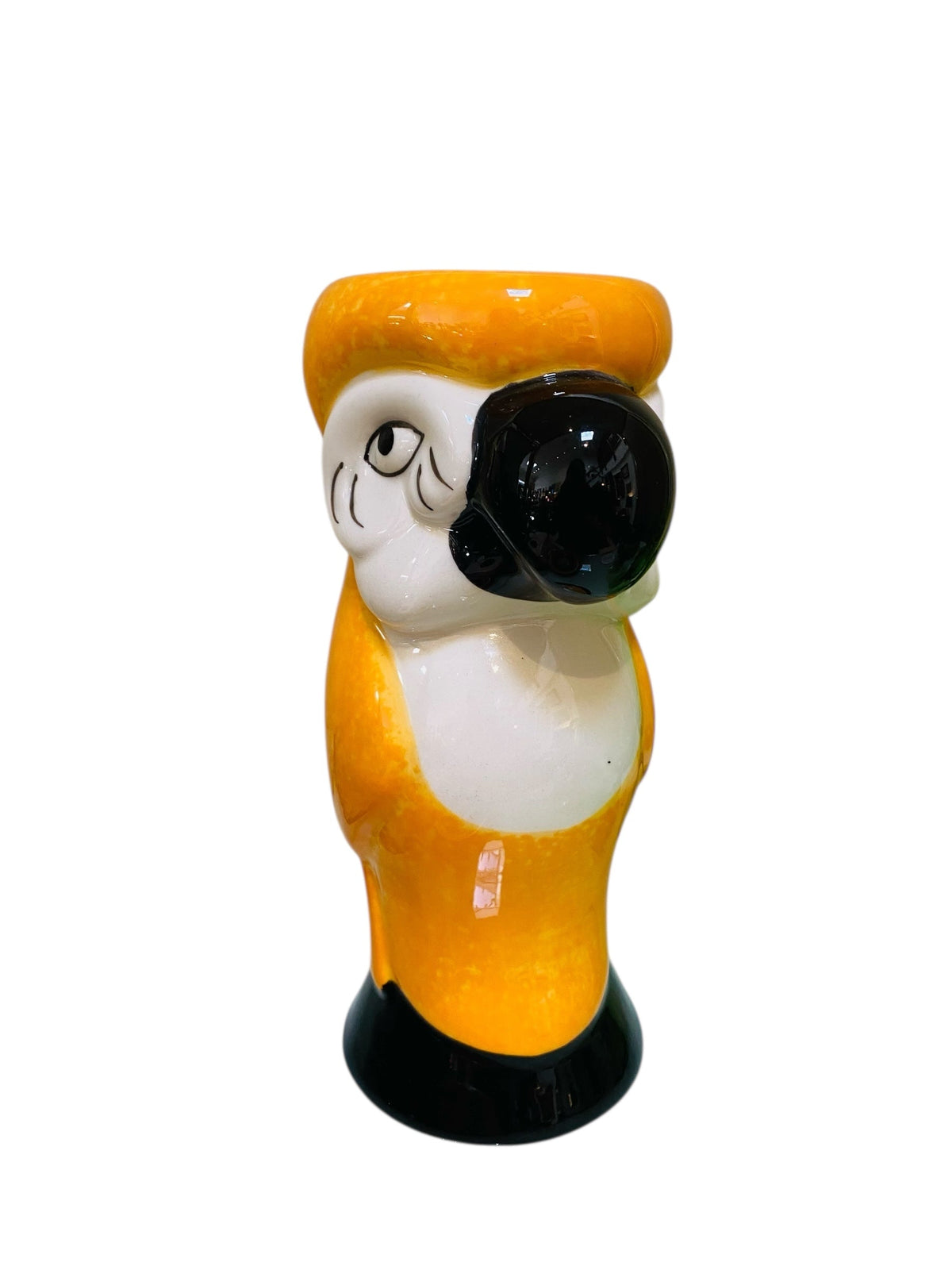 Orange Yellow Tiki Parrot Vase