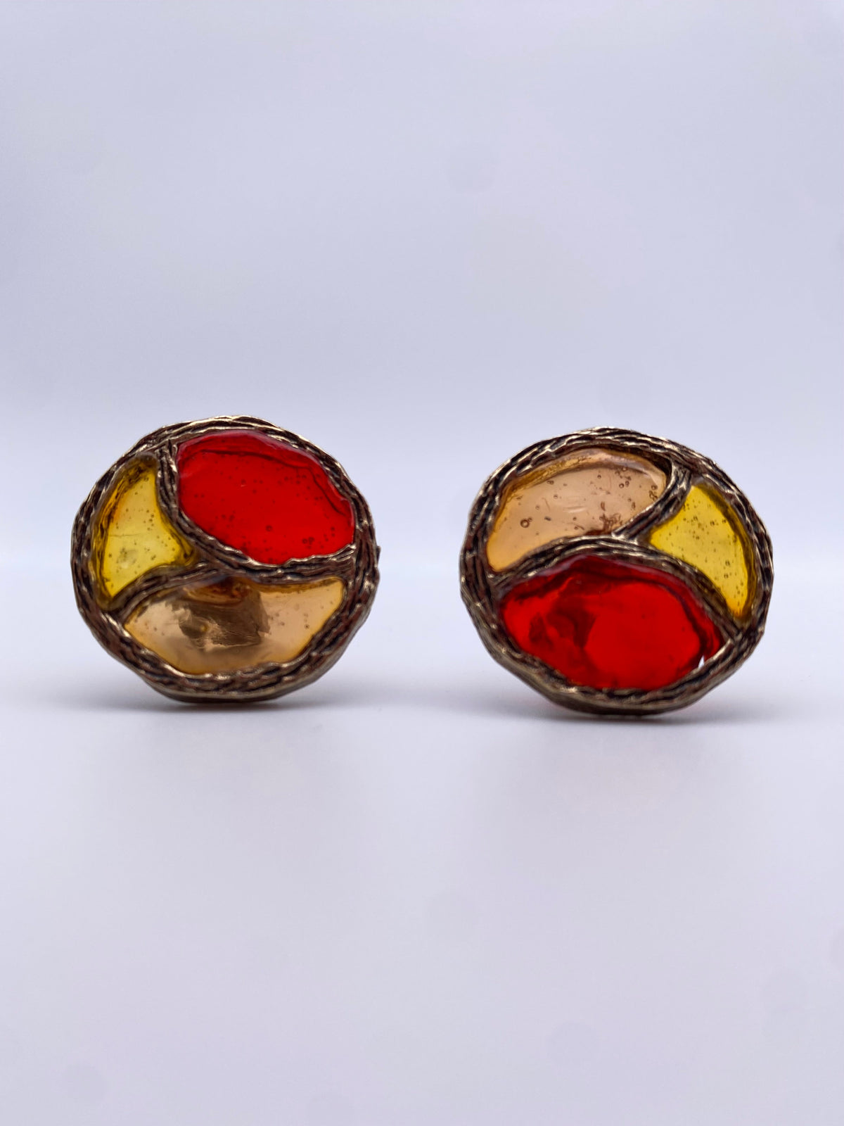 Modernist Stained Glass Resin Cufflinks