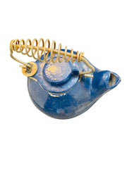 Blue Enamel over Cast Iron Kettle