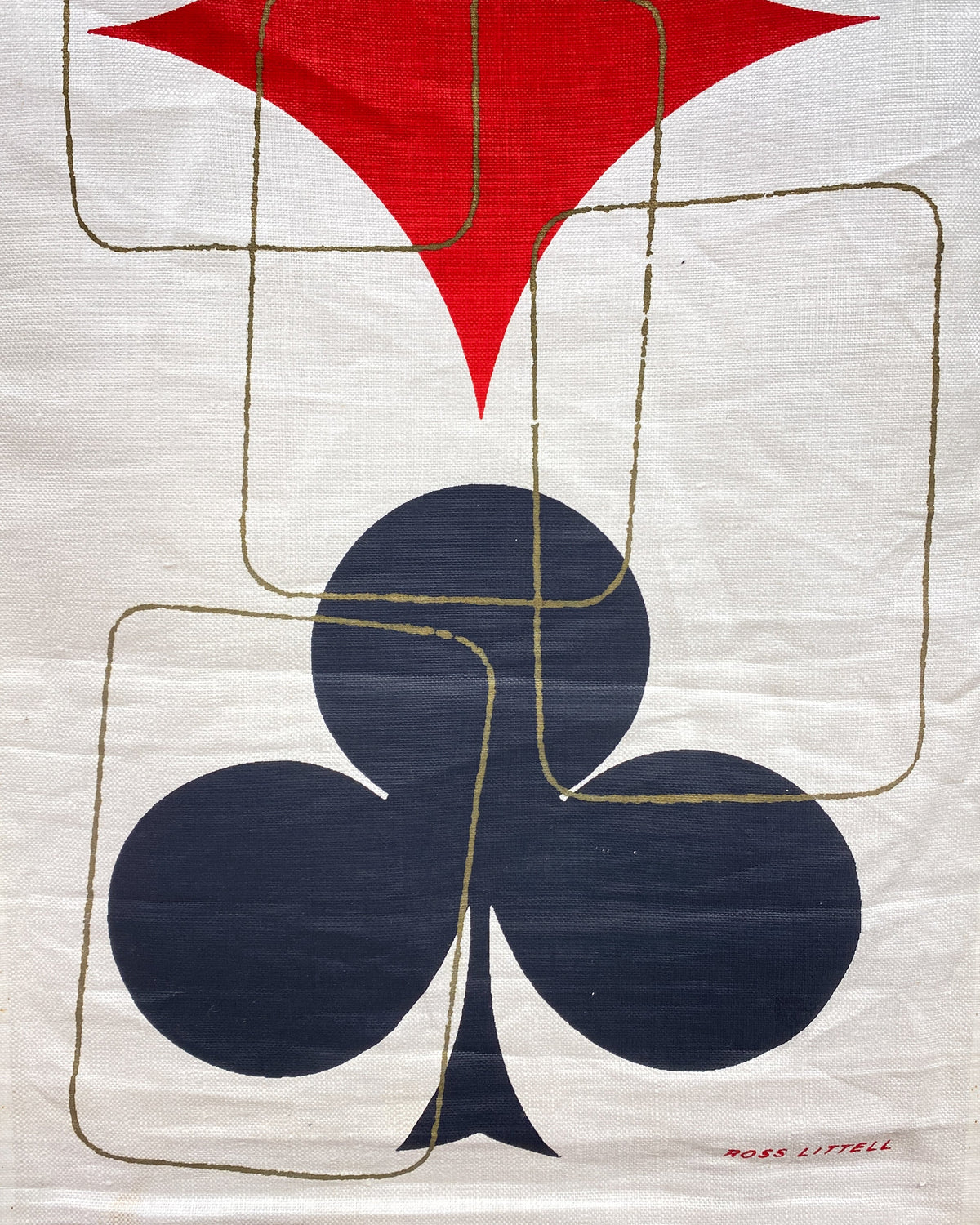 1950’s Linen Ross Littell Wall Hangings, Pair