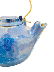 Blue Enamel over Cast Iron Kettle