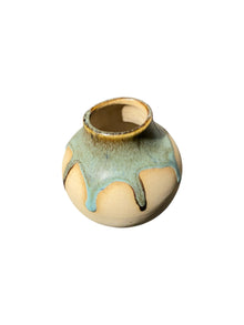 Small Saguaro Stoneware with Blue Drip Glaze