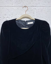 Vintage Black Velvet Dress (9)