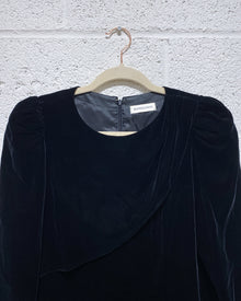 Vintage Black Velvet Dress (9)