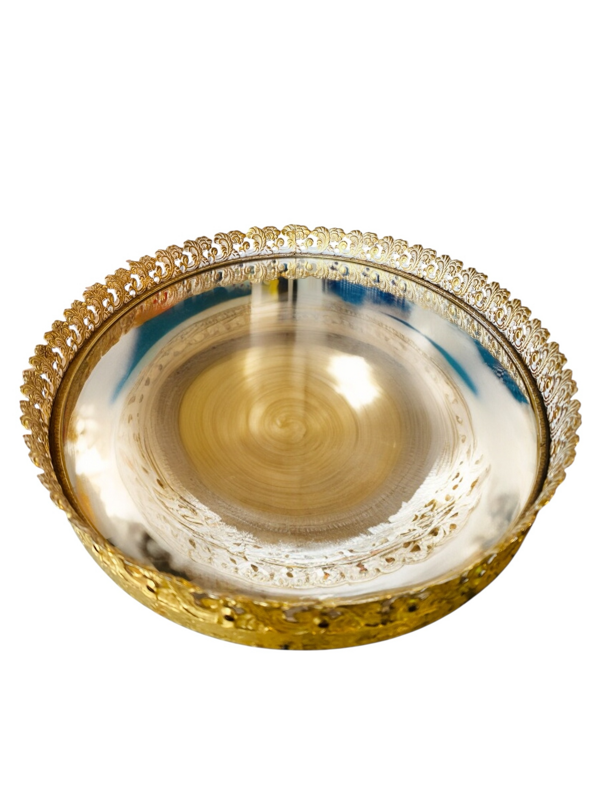 Ornate Gold Oval Perfume Tray