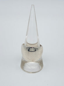 Wide Modernist Sterling Ring