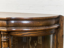Antique Circa 1900 Bow Front Quarter Sawn Oak China Cabinet Hutch Display
