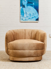 Rowan Swivel Chair in Maya Caramel Fabric
