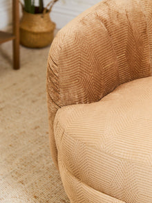 Rowan Swivel Chair in Maya Caramel Fabric