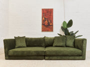 Low Profile Corduroy Lounging Sofa