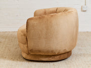 Rowan Swivel Chair in Maya Caramel Fabric