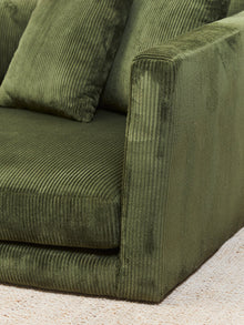 Low Profile Corduroy Lounging Sofa