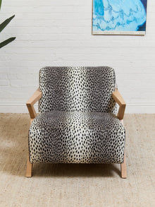 Zephyr Lounge Chair in Cheetah Upholstery