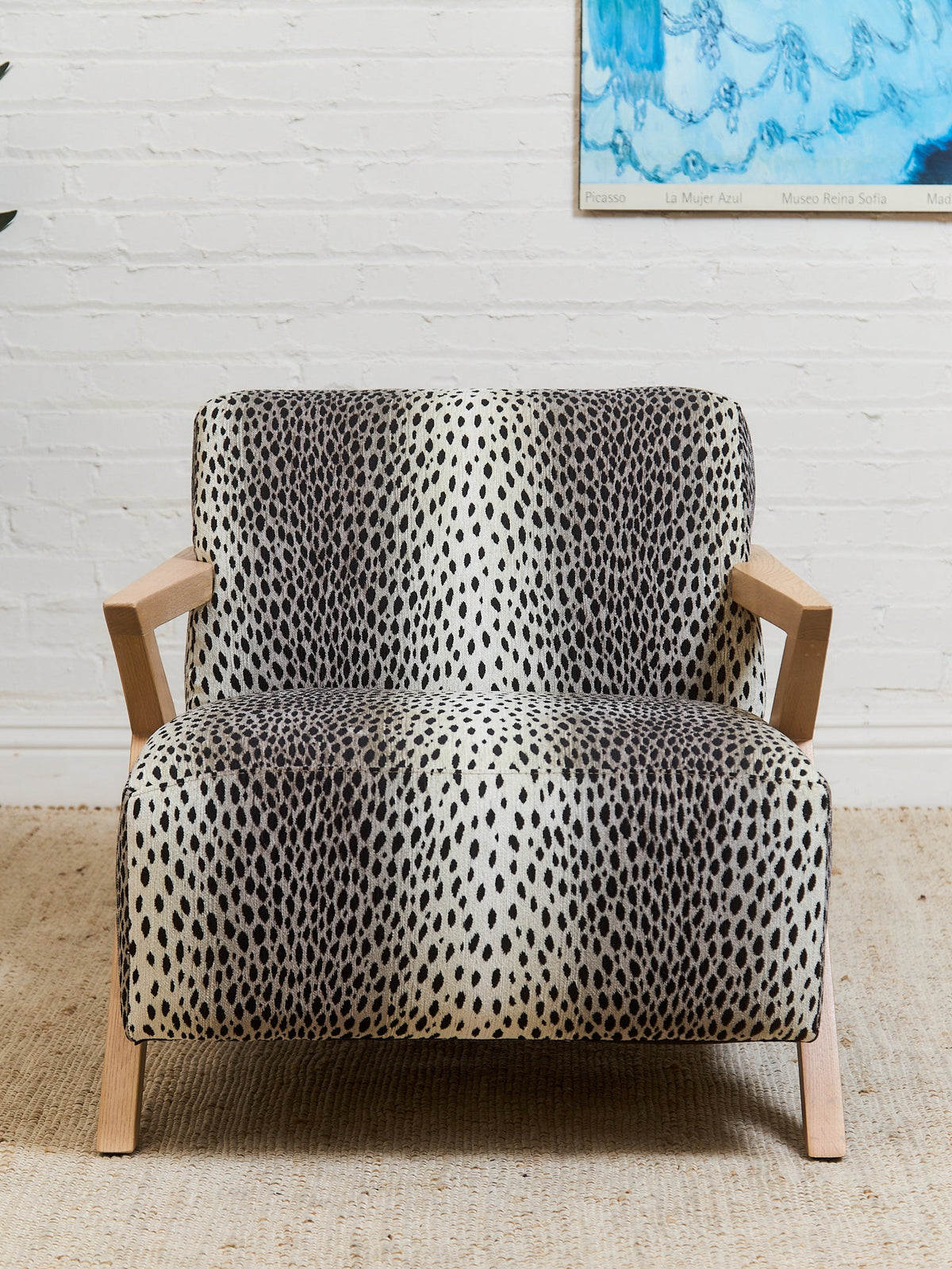 Zephyr Lounge Chair in Cheetah Upholstery