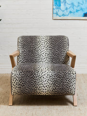 Zephyr Lounge Chair in Cheetah Upholstery