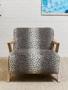 Zephyr Lounge Chair in Cheetah Upholstery