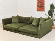 Low Profile Corduroy Lounging Sofa