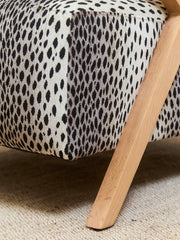 Zephyr Lounge Chair in Cheetah Upholstery