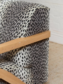 Zephyr Lounge Chair in Cheetah Upholstery