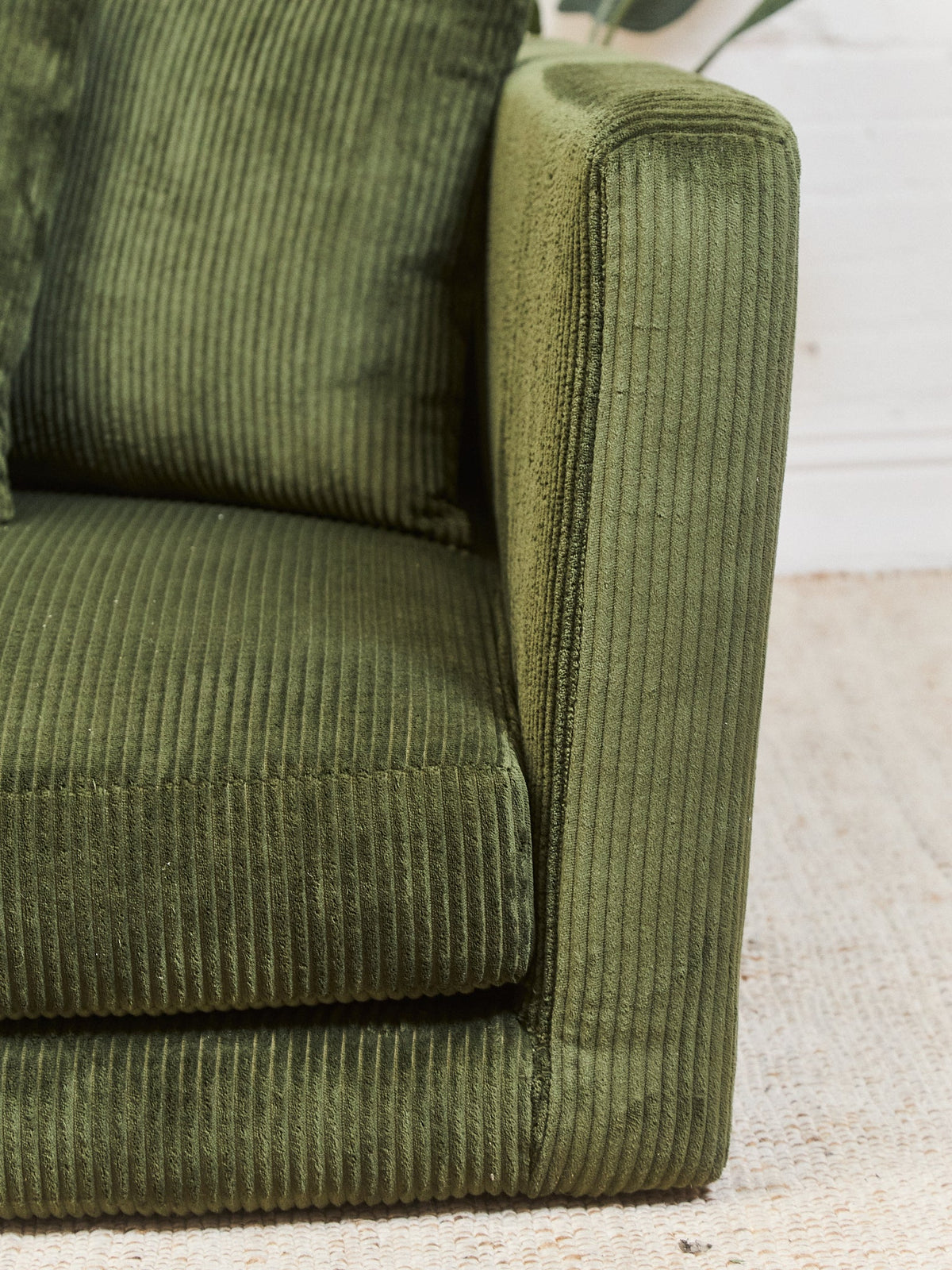 Low Profile Corduroy Lounging Sofa