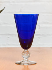 Vintage 1930s Morgantown Ritz Blue Tumblers
