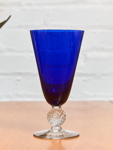 Vintage 1930s Morgantown Ritz Blue Tumblers