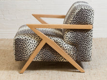 Zephyr Lounge Chair in Cheetah Upholstery