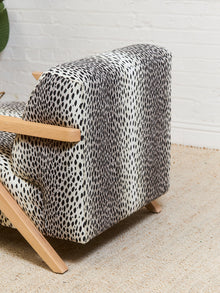 Zephyr Lounge Chair in Cheetah Upholstery