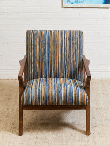 Zayden Lounge Chair in Striped Upholstery