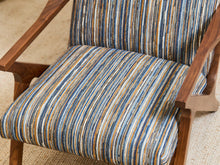 Zayden Lounge Chair in Striped Upholstery