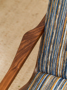 Zayden Lounge Chair in Striped Upholstery