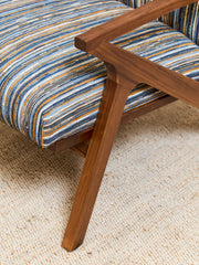 Zayden Lounge Chair in Striped Upholstery