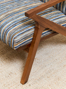 Zayden Lounge Chair in Striped Upholstery