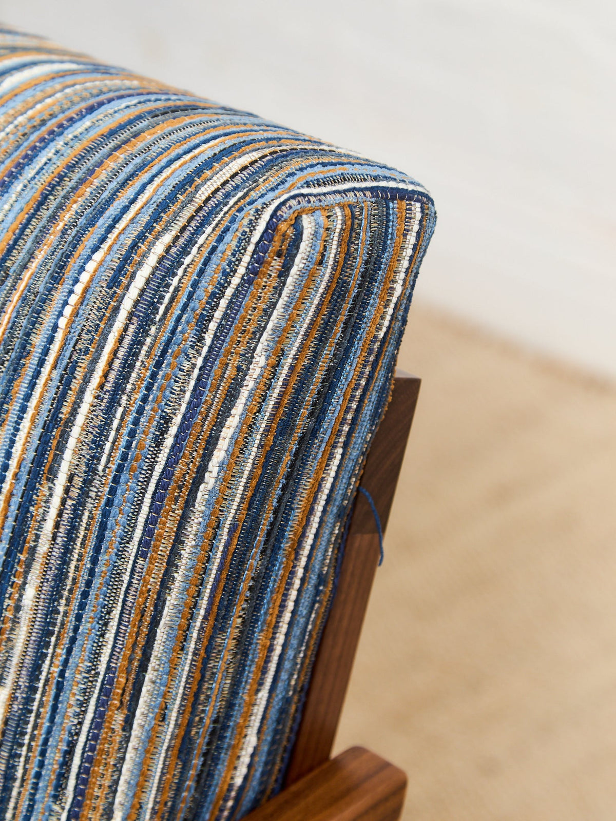 Zayden Lounge Chair in Striped Upholstery