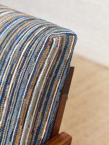 Zayden Lounge Chair in Striped Upholstery