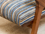 Zayden Lounge Chair in Striped Upholstery