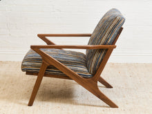 Zayden Lounge Chair in Striped Upholstery