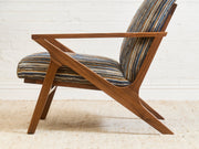 Zayden Lounge Chair in Striped Upholstery