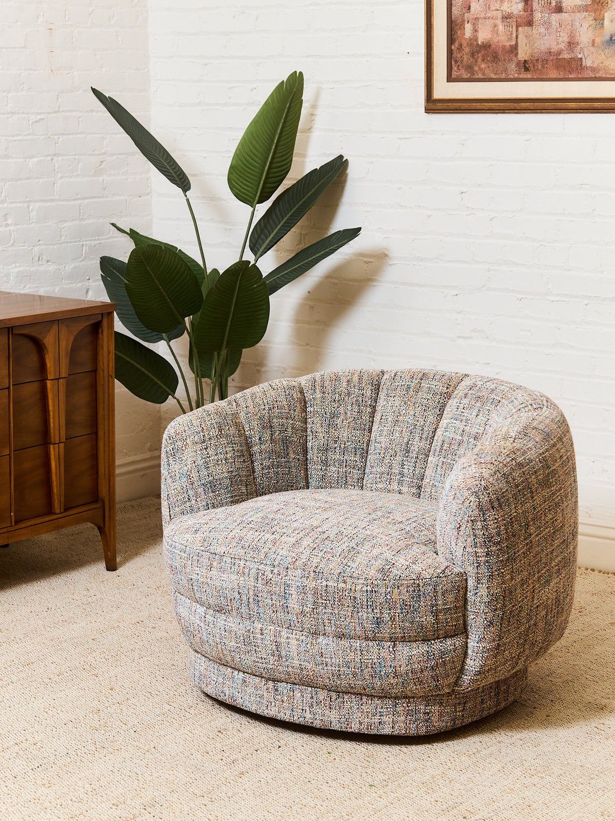 Rowan Swivel Chair in Casbah Fabric