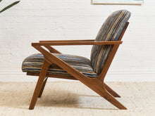 Zayden Lounge Chair in Striped Upholstery