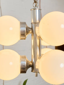 Italian Vintage Chrome Pendant Chandelier