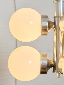 Italian Vintage Chrome Pendant Chandelier