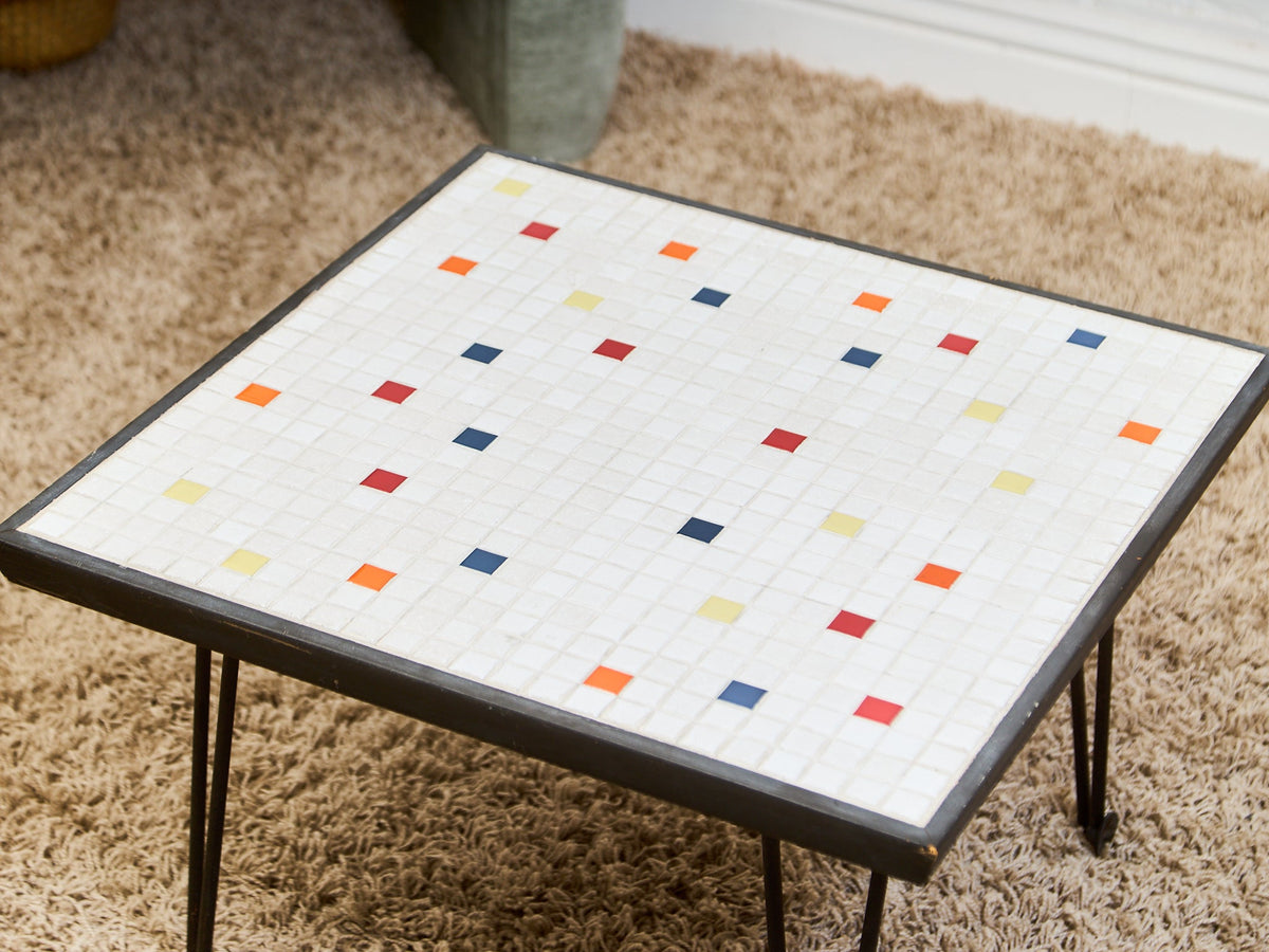 Vintage Mosaic Coffee Table, 27-Inch